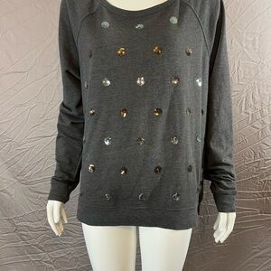 Faded Glory Charcoal Sequin Sweater